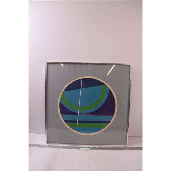 Framed Wall Art: "Oblique Probe" by Kay Analiss - 23.5" x 23"