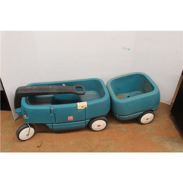 * Step 2 Children's Wagon w/Trailer/Caboose - 58" x 17" x 16" (Total Measurement Length) - As Is