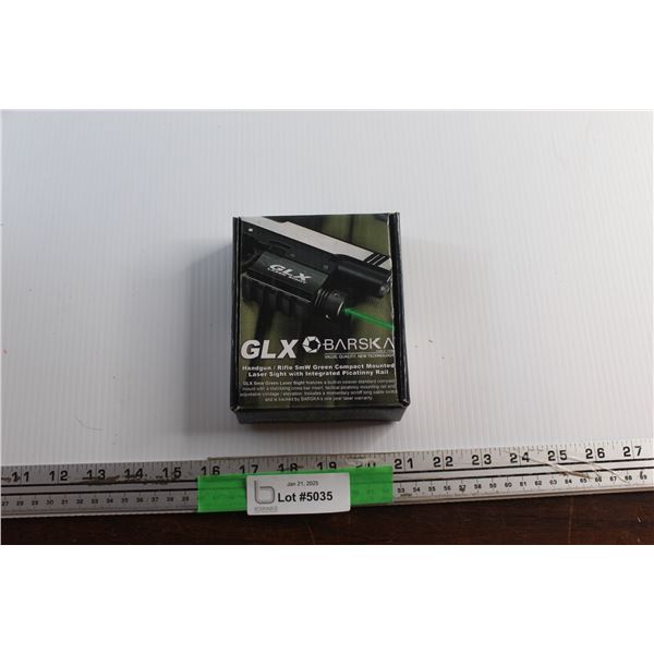 GLX Barska Handgun/Rifle 5mW Green Compact Mounter Laser - New
