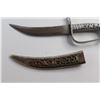 Image 5 : Decorative 7'' Curved Blade Knife with Sheath