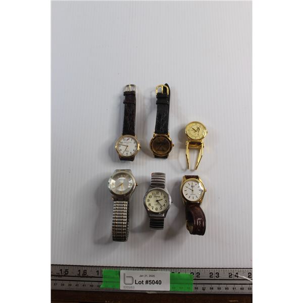 (6) Assorted Quartz Watches - As Is