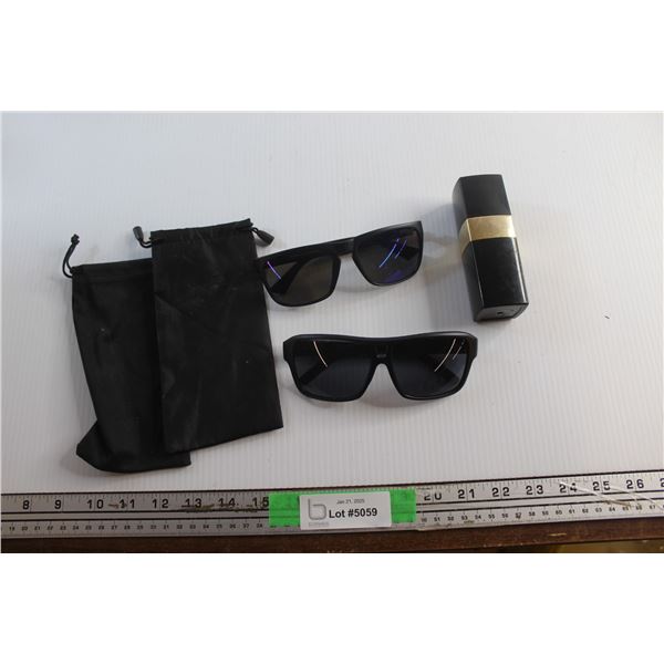 (2) Sunglasses and Chanel No. 5 Perfume - Authenticity Not Guaranteed