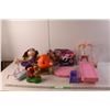 Image 1 : Prima Donna Ballerina Doll, Nerf Rebelle Kit (NIB), Sesame Street Radio (Needs Batteries), Barbie It