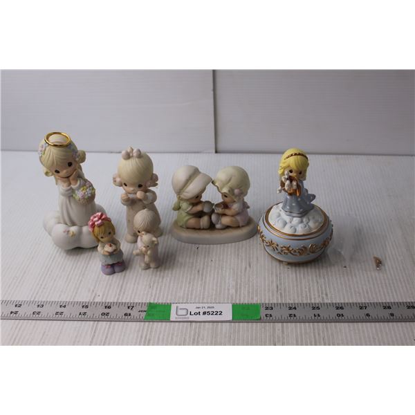 (5) Precious Moments Figurines & Music Box