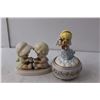 Image 2 : (5) Precious Moments Figurines & Music Box