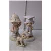Image 2 : (5) Precious Moments & Ceramic Figurines- Graduation, Fishing, Misc.