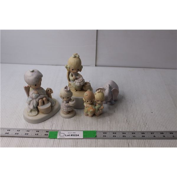 (4) Precious Moments Figurines & Music Box