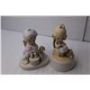 Image 3 : (4) Precious Moments Figurines & Music Box