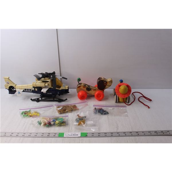 Fisher Price Little Snoopy Toy, Lion Pull Toy, Tonka Plane (Needs Batteries), Thumbnail Size Toy Sol