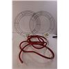 Image 2 : Red LED Lighting- Powers On, (2) Wire Wreaths, Scrapbooking Kit, Plastic Crate