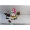 Simpsons & Mario Figurines, Unicorn and Fox Decor