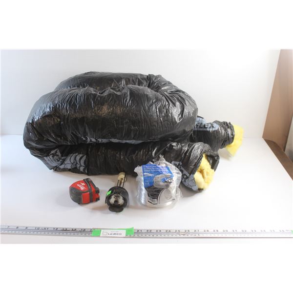 Pipe Insulation, Gas Level Gauge, Milwaukee Measuring Tape and Aluminium Dryer Duct
