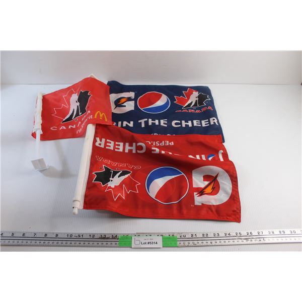 (3) Sports Flags - Gatorade, Canada and McDonalds