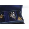 Image 3 : Fleur De Lis Jewelry Box and Assorted Jewelry