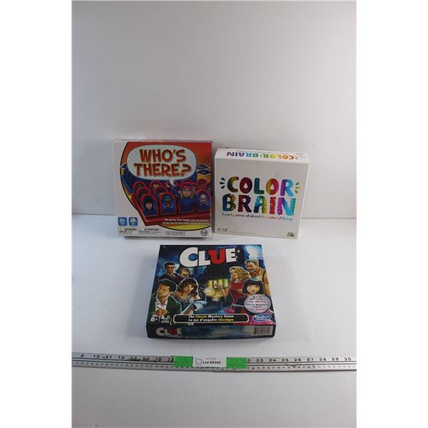 Who's There. Color Brain and Clue Family Games