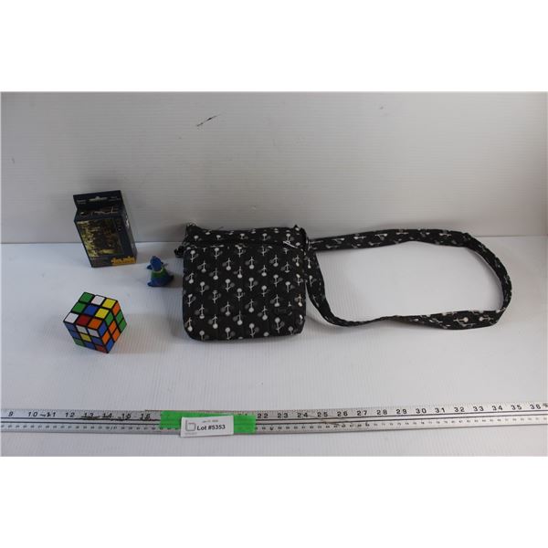Lug Bag, Rubik's Cube, Aquarius 100 pc Jigsaw Puzzle and Toy