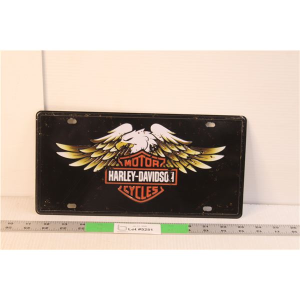 Harley Davidson License Plate 12" x 6"