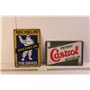 Image 1 : Michelin & Castrol Metal Signs 12" x 8"