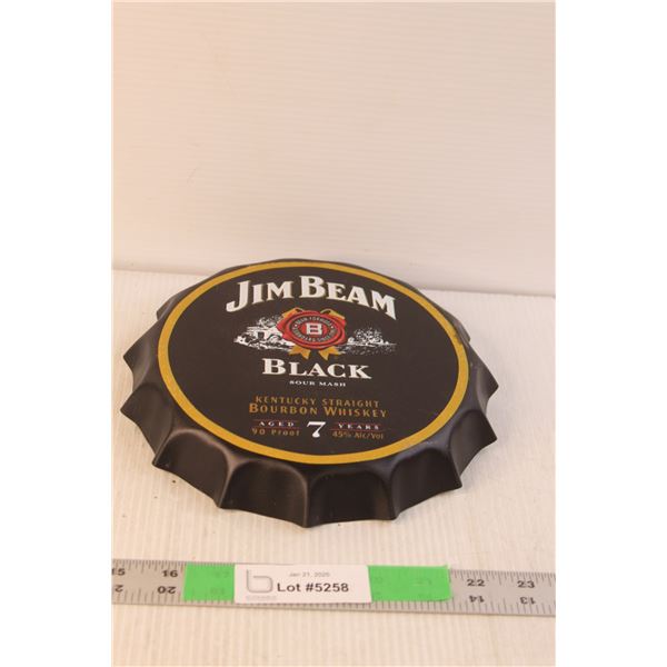 Jim Beam Whisky Metal Wall Sign 9"