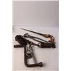 Image 2 : Vintage Tools- Keyhole Saw, Vintage Horse Hobbles, Grain Sample Scoop, Mouse Trap, Misc.