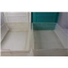 Image 2 : (2) Plastic Storage Totes with Lids Approx. 6" Tall x 23" Long x 16.5" Wide