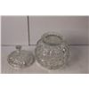 Image 3 : Crystal Cookie Jar with Lid 10" Tall x 7" Wide