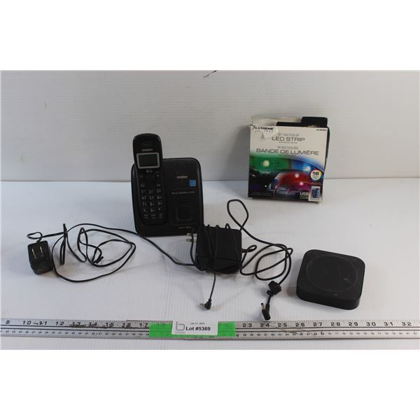 Linden Telephone, Apple TV, Asus Charger and LED Strip - As Is