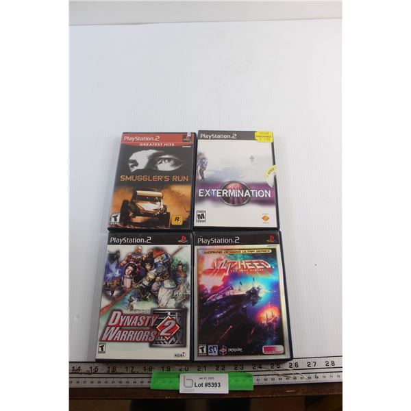 (4) Sony PlayStation 2 (PS2) Games - Smuggler's Run, Extermination and Dynasty Warriors 2