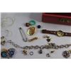 Image 3 : Vintage Musical Jewelry Box, Assorted Jewelry, Earrings and Watch