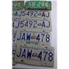 Image 4 : 4 Pairs of  British Columbia and 1 Pair 1965 Saskatchewan License Plates