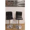 Image 1 : * 2x the Bid Price (2) Adjustable Black Bar Stools