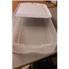 Image 4 : *Sterilite Underbed Storage Tote with Folding Lid and Wheels 39.5" Long x 7" Tall x 19.5" Wide
