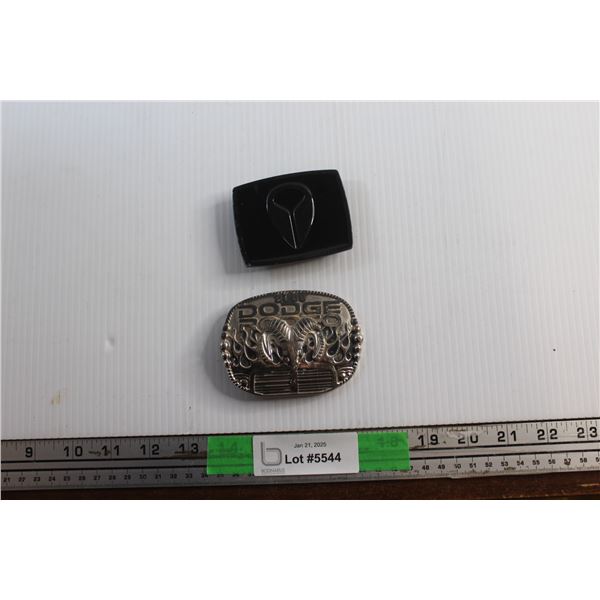 Nixon and Dodge Belt Buckles