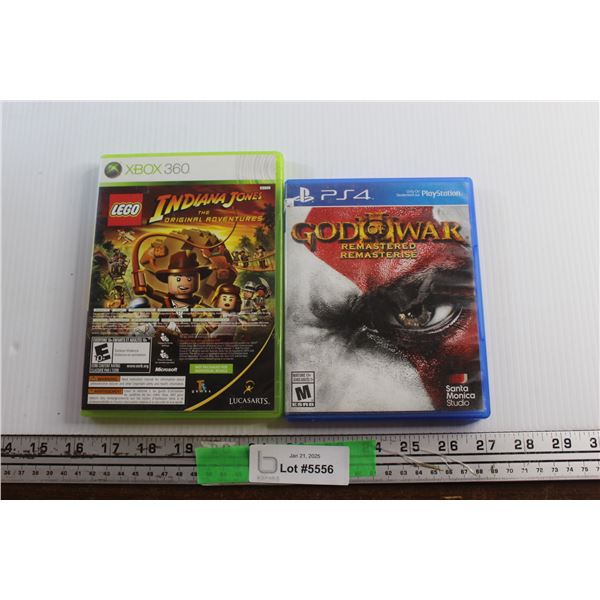 Xbox 360 Dual Pack (Lego Indiana Jones / Kung Fu Panda) and PS4 God of War Games