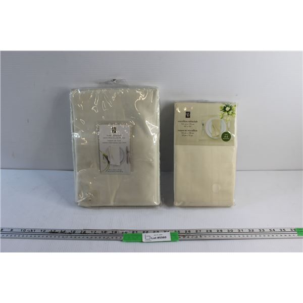 (2) Tablecloths - NIB (60" x 84", 52" x 70")