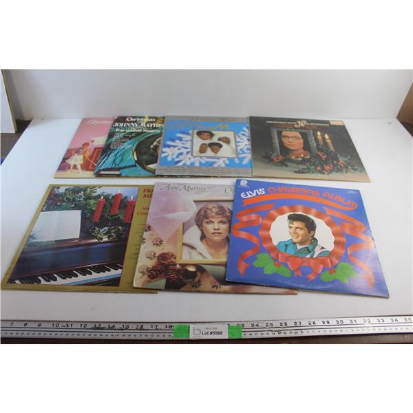 (7) Vinyl Records - Elvis Christmas, Boney M Christmas, Anne Murray and Nana Mouskouri