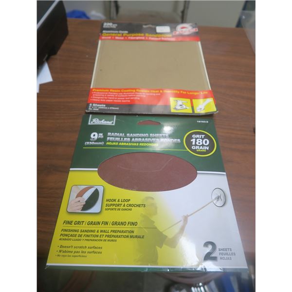 220 and 180 grit sand paper