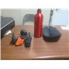 Image 1 : two misc cords and water bottle