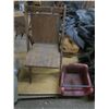 Image 1 : wooden folding chair and childrens swing seat