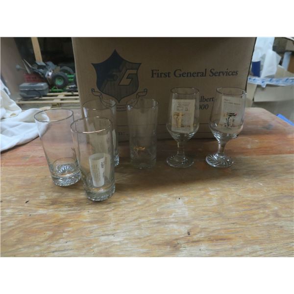 box of comemerative glass cups