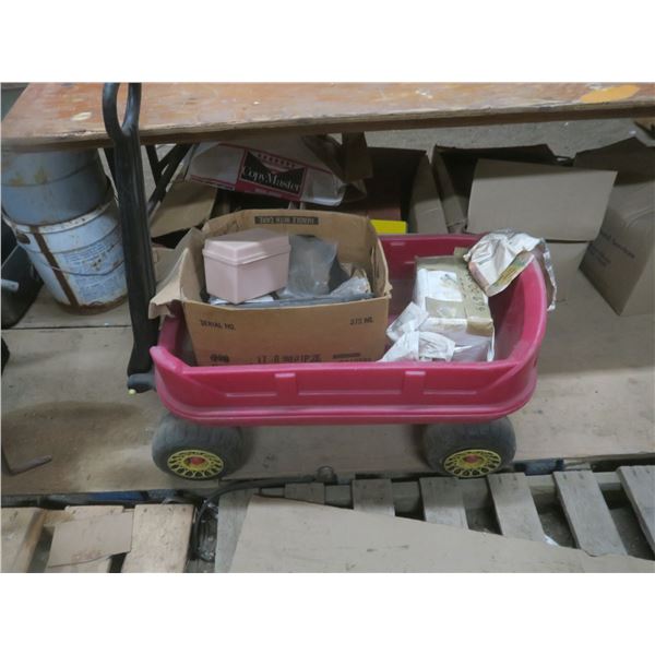 wagon and assorted car parts