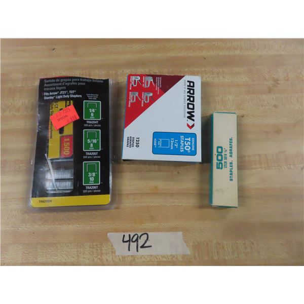 3 packages of staples