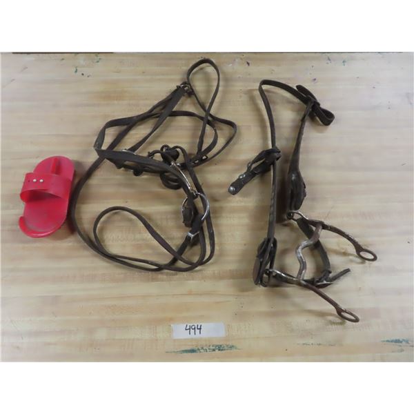 1 horse brush + 2 bridles