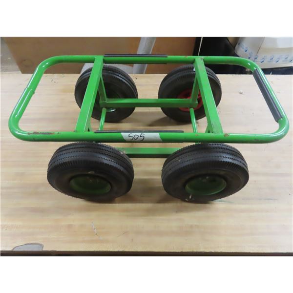 1 green rolling cart