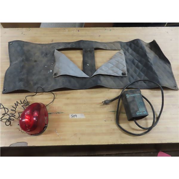 1 lot of car stuff - winter front - rotary light - plug in timer