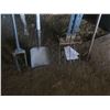Image 2 : post hole auger, shovel, hoe and pitch fork
