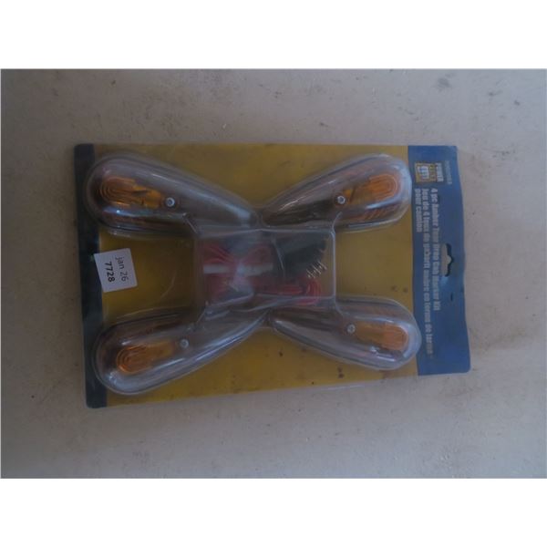 4pc amber tear drop cab marker kit