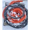 Image 3 : orange tubing, barb wire bundle and a bundle of wire