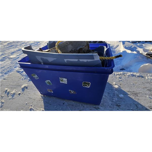 assortment of items in tote