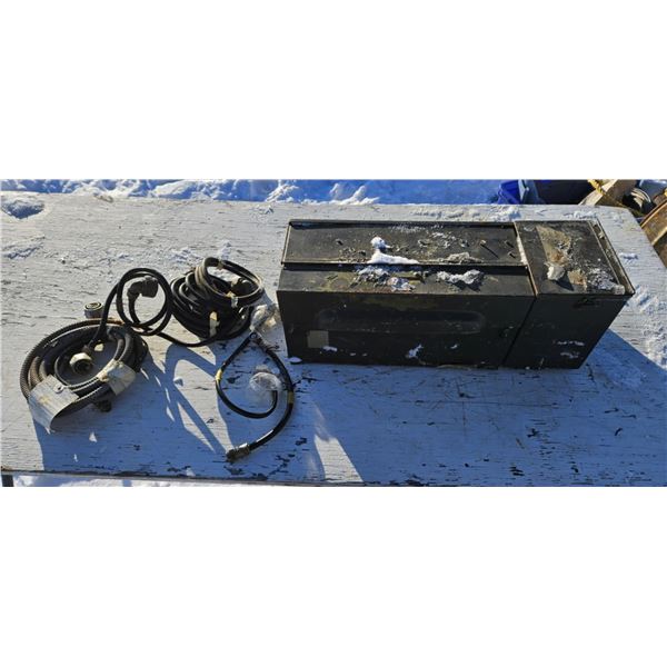 radio communication box with all wires